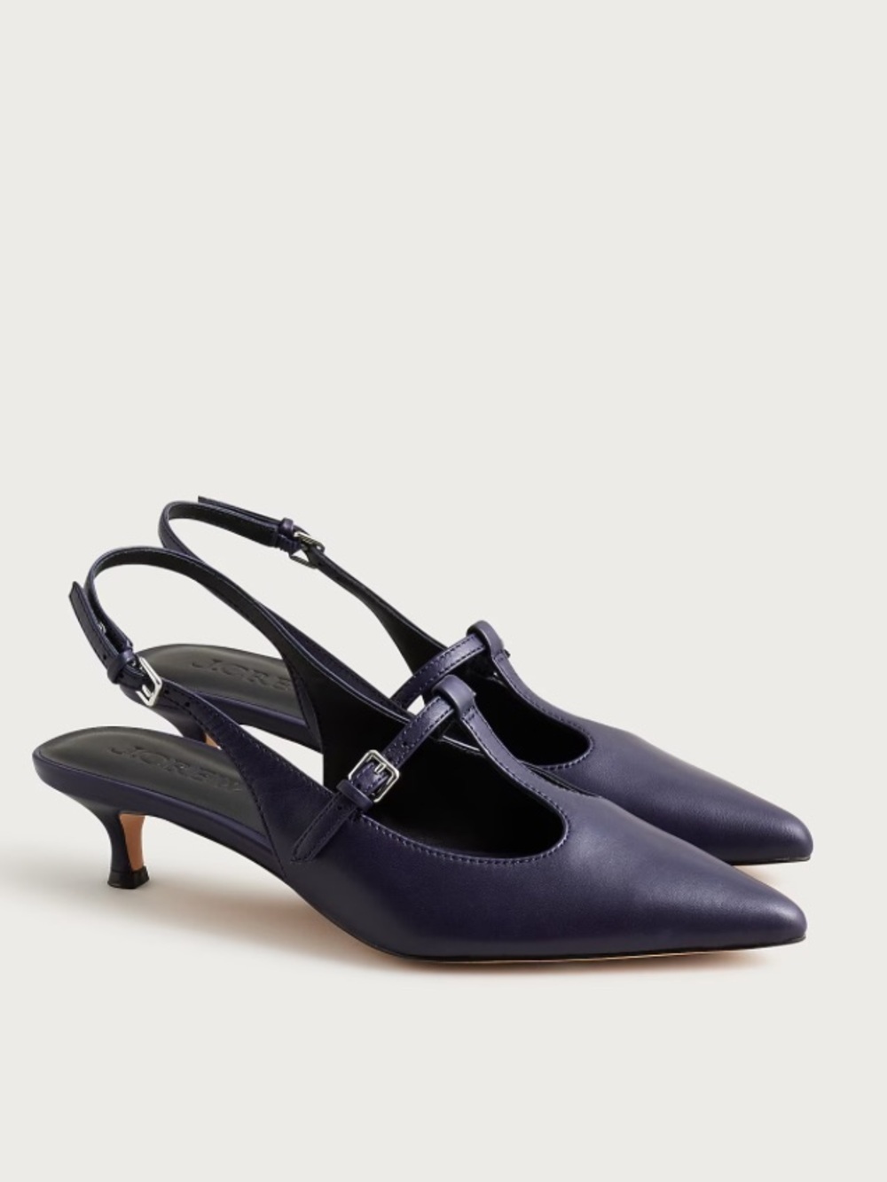 J crew Robin Mary Jane slingback heels in leather